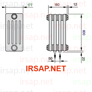 Радиатор IRSAP Tesi 50600/4 T50 CL 01